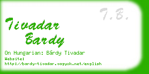 tivadar bardy business card